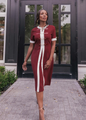 JessaKae Women's Grace Dress Burgundy