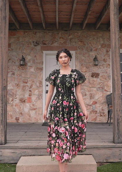 JessaKae Rose Dress - Black