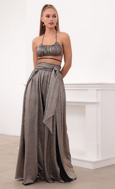 Lucy in the Sky Two Piece Set in Silver