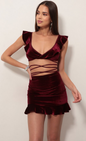 Lucy in the Sky Madison Ruffle Set In Velvet Wine