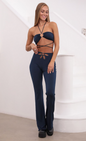 Lucy in the Sky Two Piece Pant Set in Navy