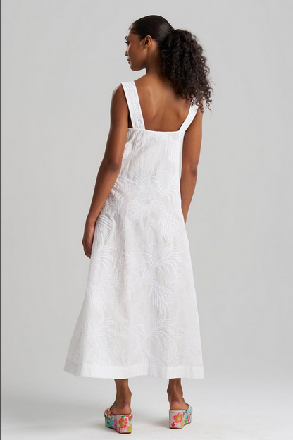 NATORI Palm Maxi Dress - White