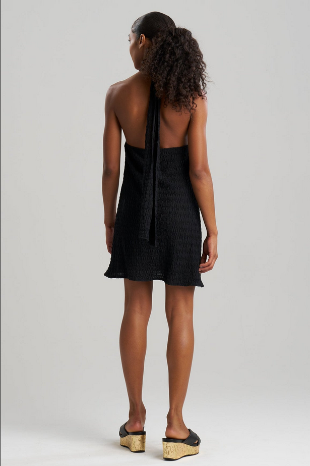 NATORI Waves Mini Halter Dress