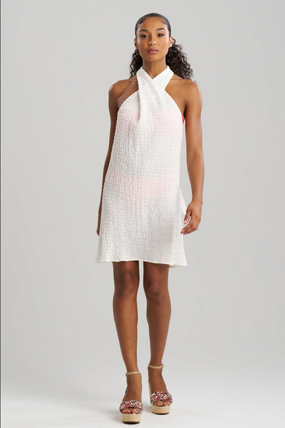 NATORI Waves Mini Halter Dress