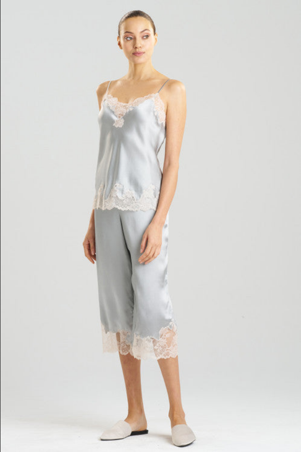 NATORI Lolita Cami - Silver/Ecru