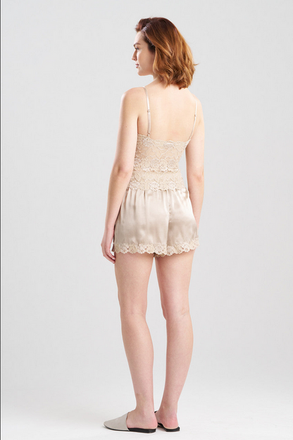 NATORI Rose Parfait Allover Lace Cami - Parchment