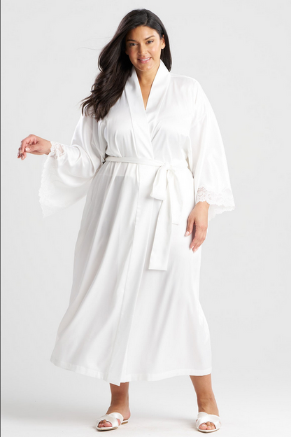 NATORI Peony Glamour Robe - warm white