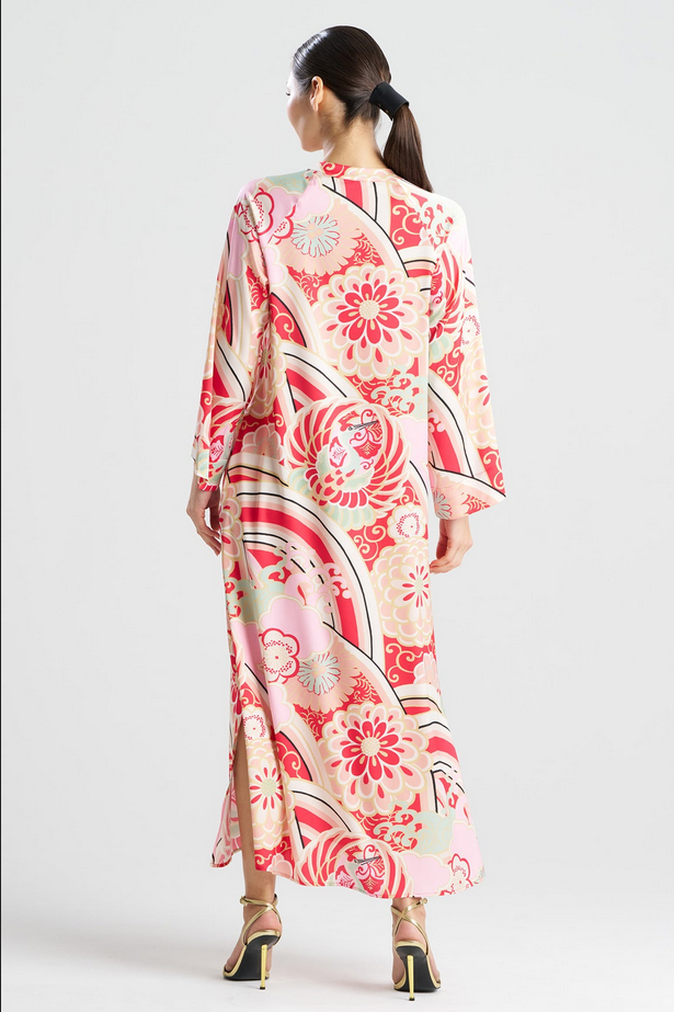 NATORI Medallion Zip Caftan