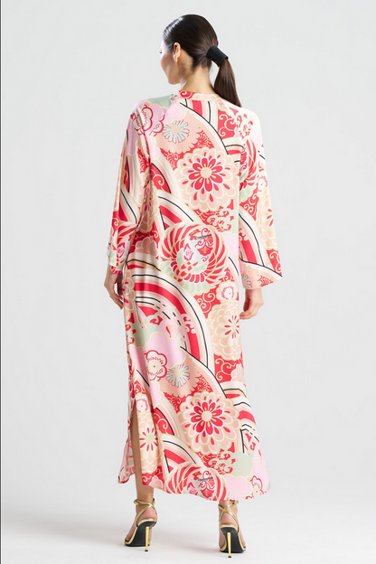NATORI Medallion Zip Caftan