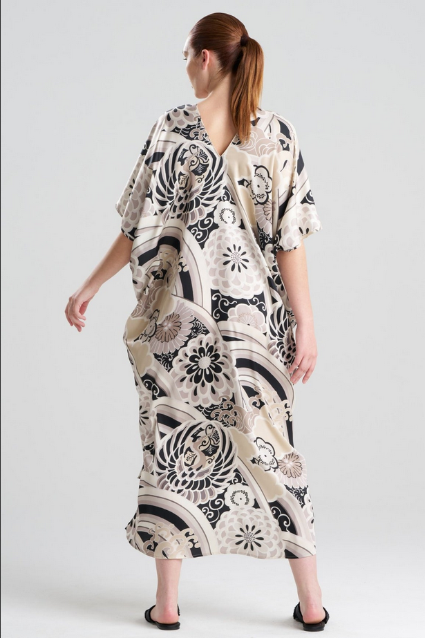 NATORI Medallion V-Neck Caftan