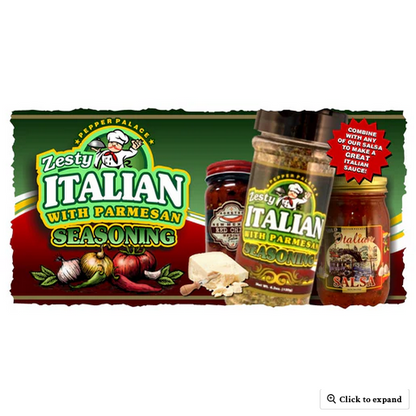 Pepper Palace Zesty Italian with Parmesan Seasoning