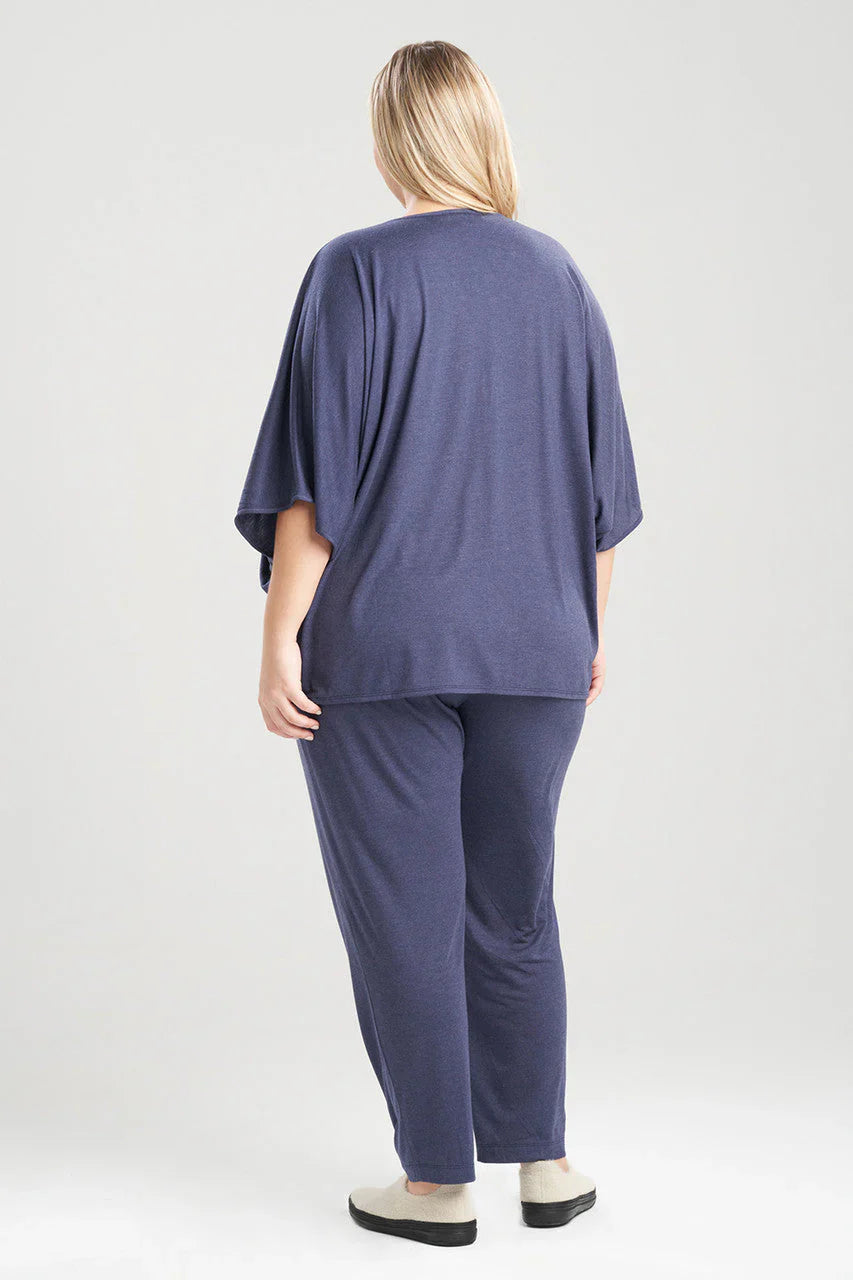 Natori Shangri-La Caftan PJ - Heather Night Blue