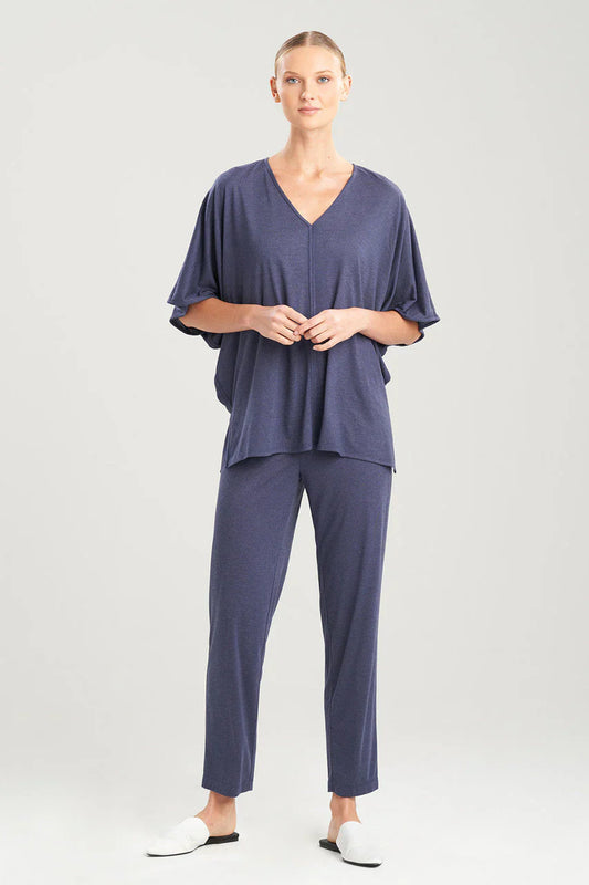 Natori Shangri-La Caftan PJ - Heather Night Blue