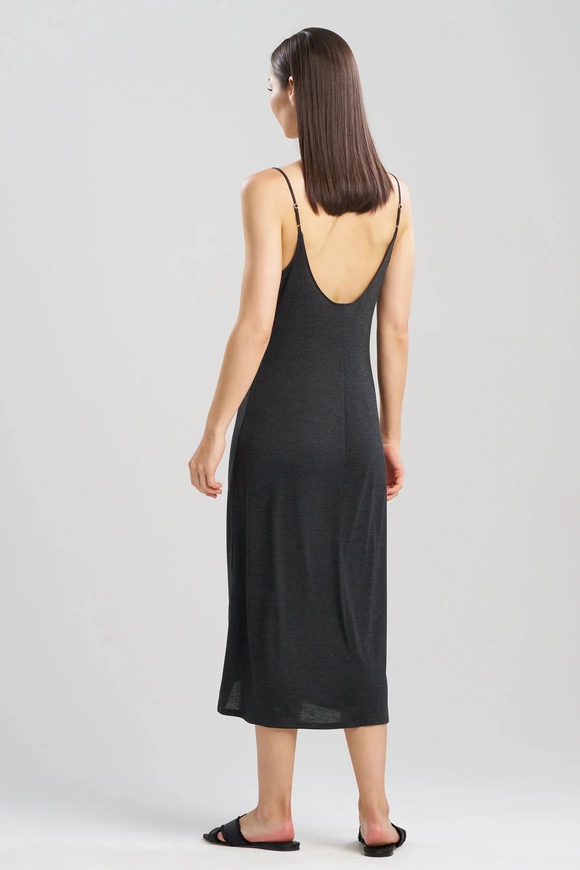 Natori Shangri-La TENCEL Slip Dress - Anthracite