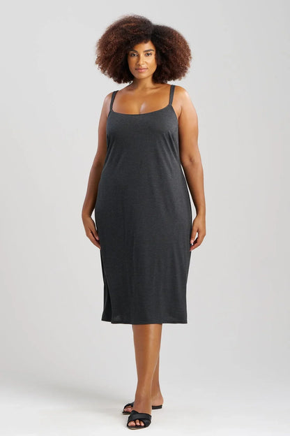 Natori Shangri-La TENCEL Slip Dress - Anthracite