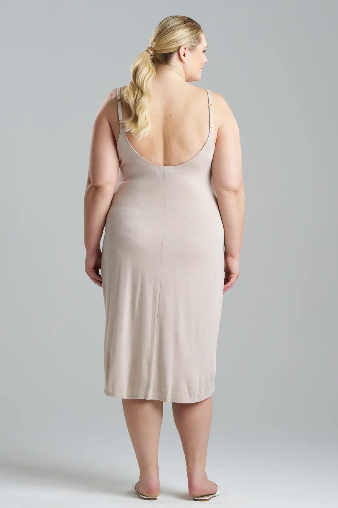 Natori Shangri-La TENCEL Slip Dress - Cashmere