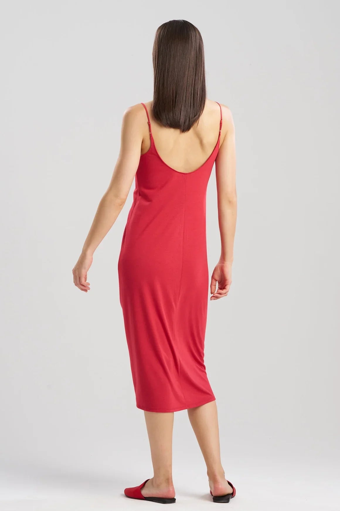 Natori Shangri-La TENCEL Slip Dress - Crimson Red