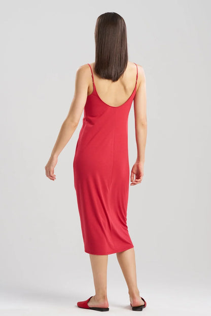 Natori Shangri-La TENCEL Slip Dress - Crimson Red