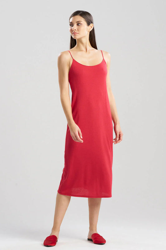 Natori Shangri-La TENCEL Slip Dress - Crimson Red
