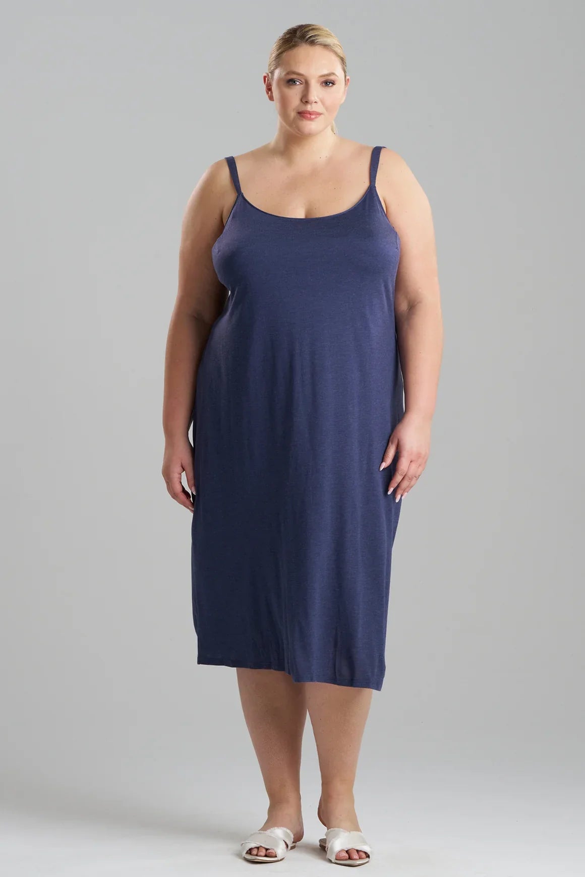 Natori Shangri-La TENCEL Slip Dress - Ht Night Blue