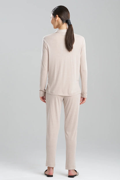 Natori Shangri-La TENCEL Long Sleeve Notch PJ - Cashmere