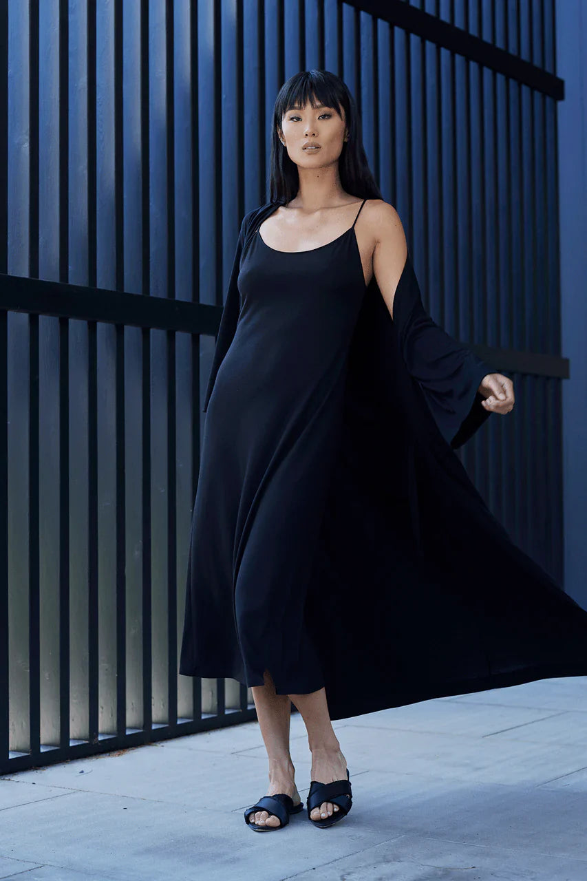 Natori Shangri-La TENCEL Slip Dress - Black