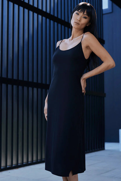 Natori Shangri-La TENCEL Slip Dress - Black
