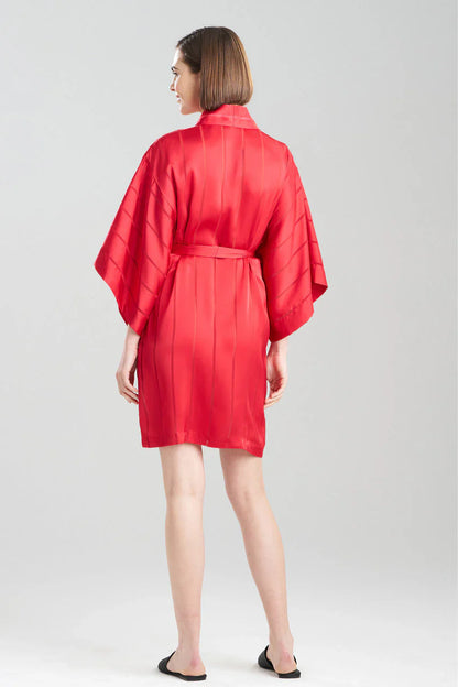 NATORI Sheer Stripe Jacquard Wrap