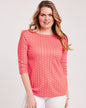 BLAIR Women's Tops Three-Quarter Sleeve Criss-Cross Sailor Top (Women Plus) - x4