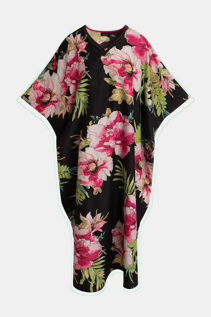 NATORI Sonomi Wedge Caftan - Black Multi