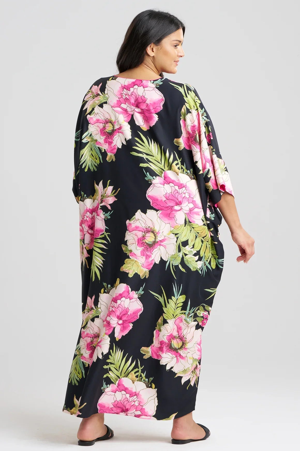 NATORI Sonomi Wedge Caftan - Black Multi