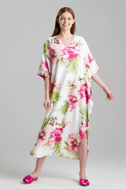 NATORI Sonomi Wedge Caftan - white multi