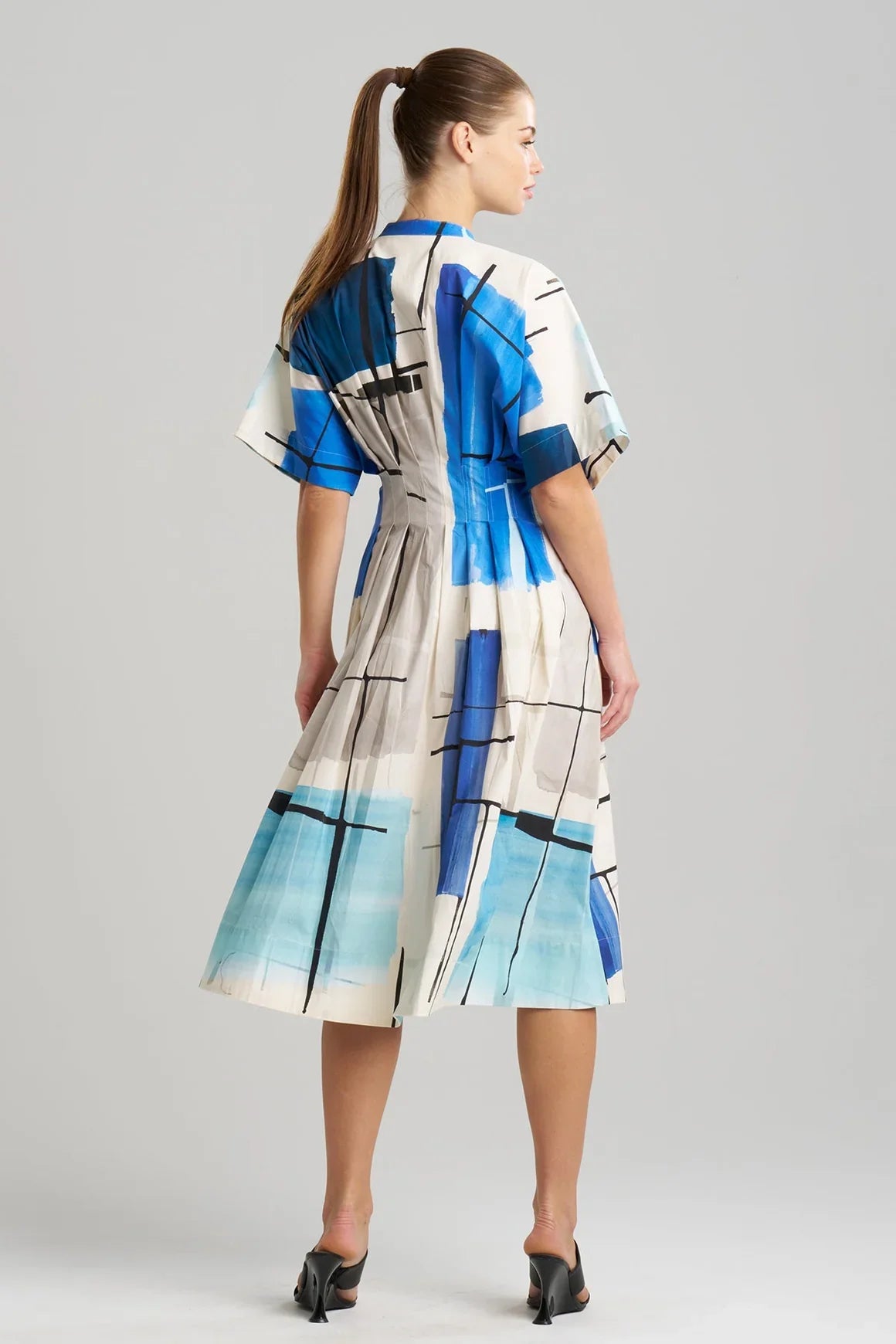 NATORI Sorairo Printed Cotton Poplin Dress