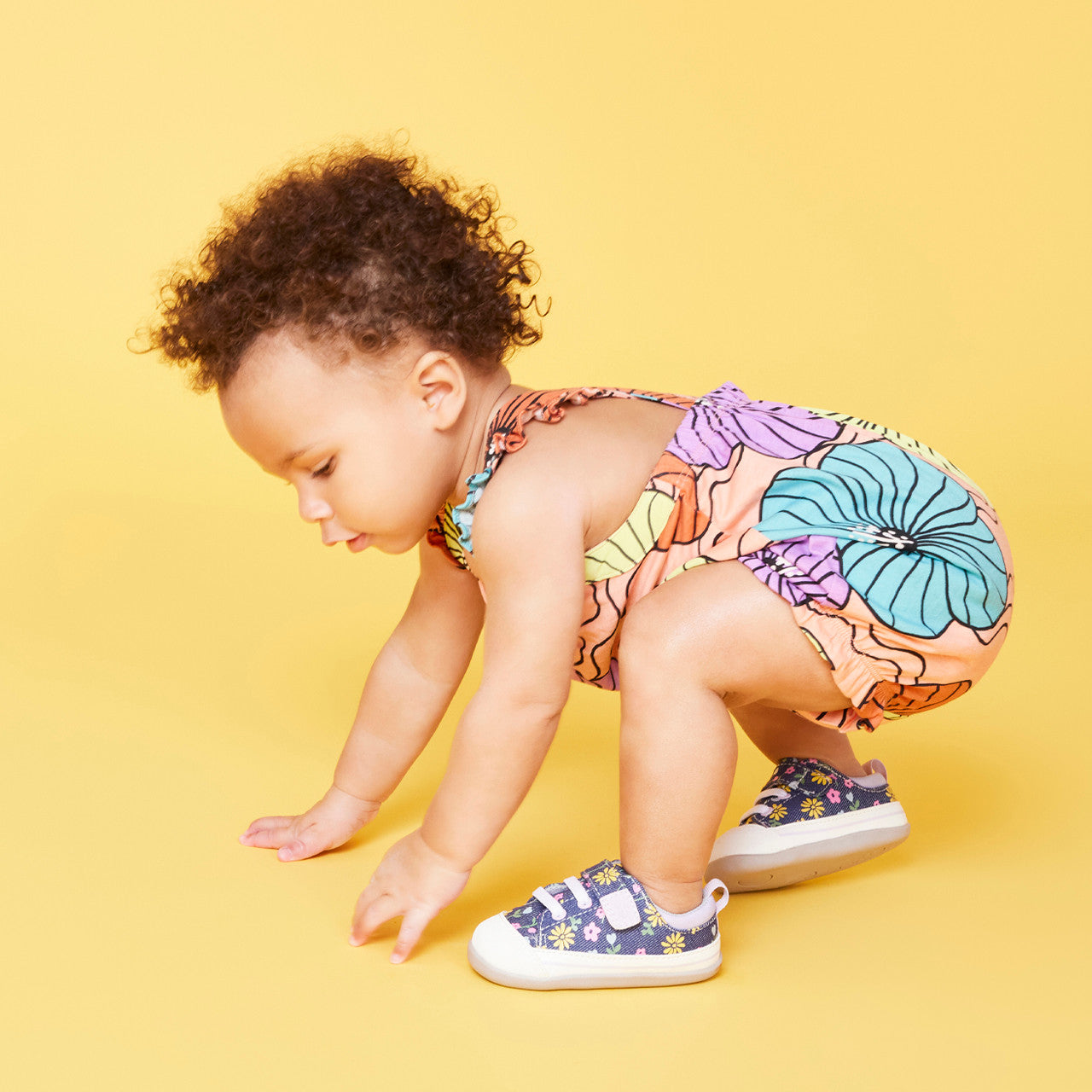 See Kai Run Stevie Mini (First Walker) Blue Denim/Floral