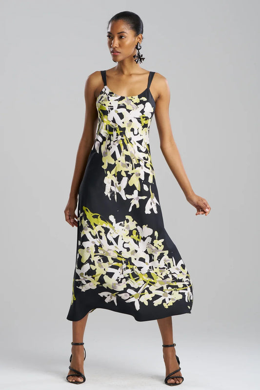 Natori Sumi-E Slip Dress - Black