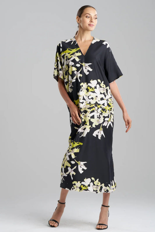 NATORI Sumi-E V-Neck Caftan