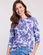 BLAIR Women's Tops Print Long Sleeve Pointelle Henley Top 4 (Misses) - x4