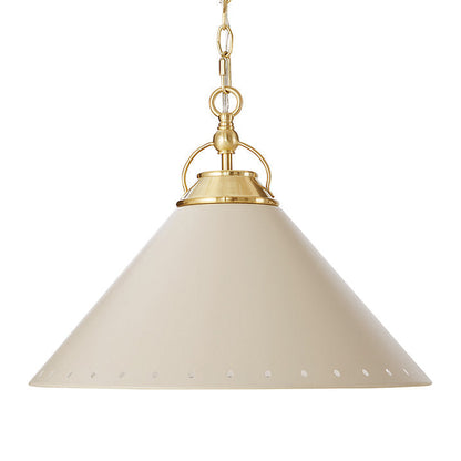 Ballard Designs Ada Enamel Pendant - Taupe