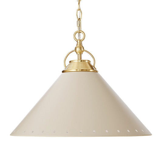 Ballard Designs Ada Enamel Pendant - Taupe