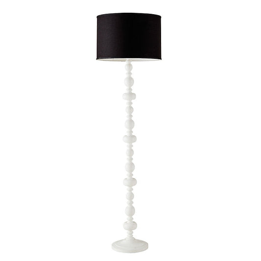 Ballard Designs Peyton Wood Floor Lamp - Peyton Wood Floor Lamp With Shade (White)