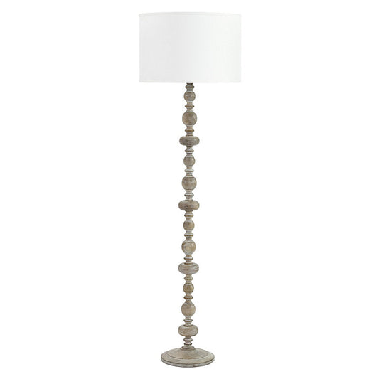 Ballard Designs Peyton Wood Floor Lamp - Peyton Wood Floor Lamp With Shade (Natural)
