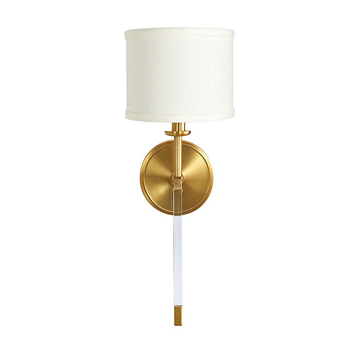 Ballard Designs Phoebe 1-Light Acrylic Sconce - Phoebe 1-Light Acrylic Sconce With Shade