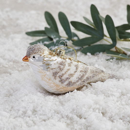 Ballard Designs Snowy Bird Ornament
