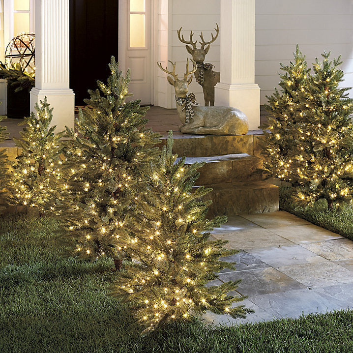 Ballard Designs Staked Twinkling Fraser Fir Tree