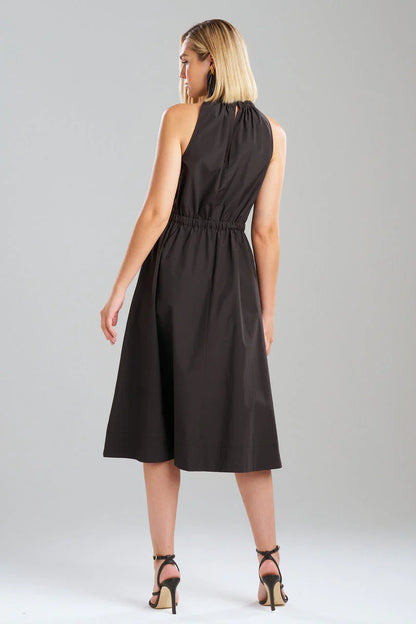 NATORI Techno Poplin Dress - Black