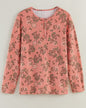 BLAIR Women's Tops Print Long Sleeve Pointelle Henley Top 4 (Women Plus) - x3