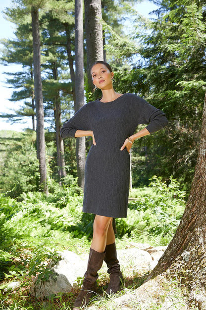 Natori Thrill Suede Contour Wedge Tall Slouch Boot - Truffle