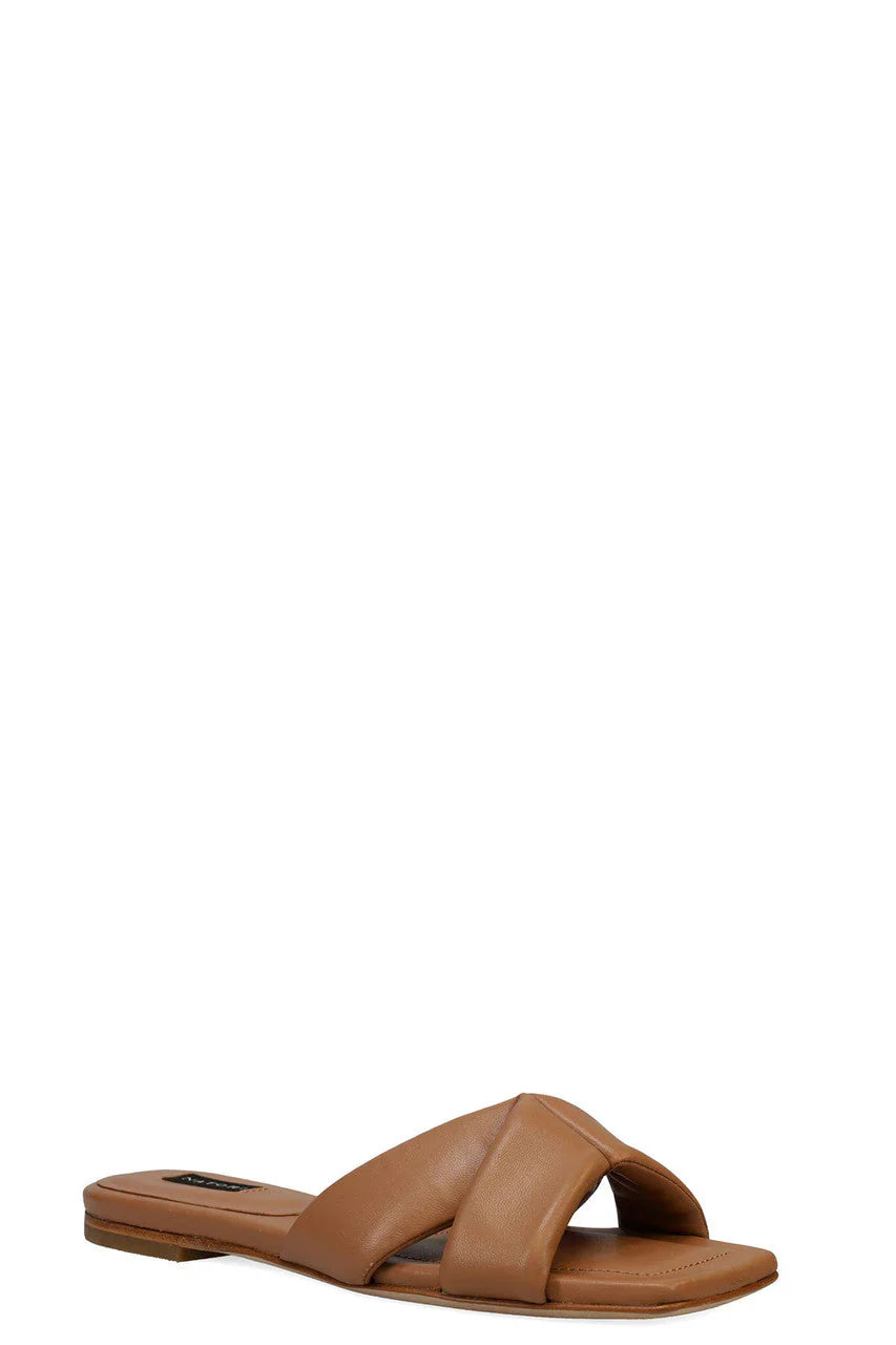 Natori Vitta Nappa Leather Slide Sandals - doe