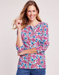 BLAIR Women's Tops Print Long Sleeve Pointelle Henley Top 4 (Women Plus) - x3