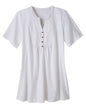 BLAIR Haband Women’s Eyelet Henley Knit Tunic 3 (Petite) - x4